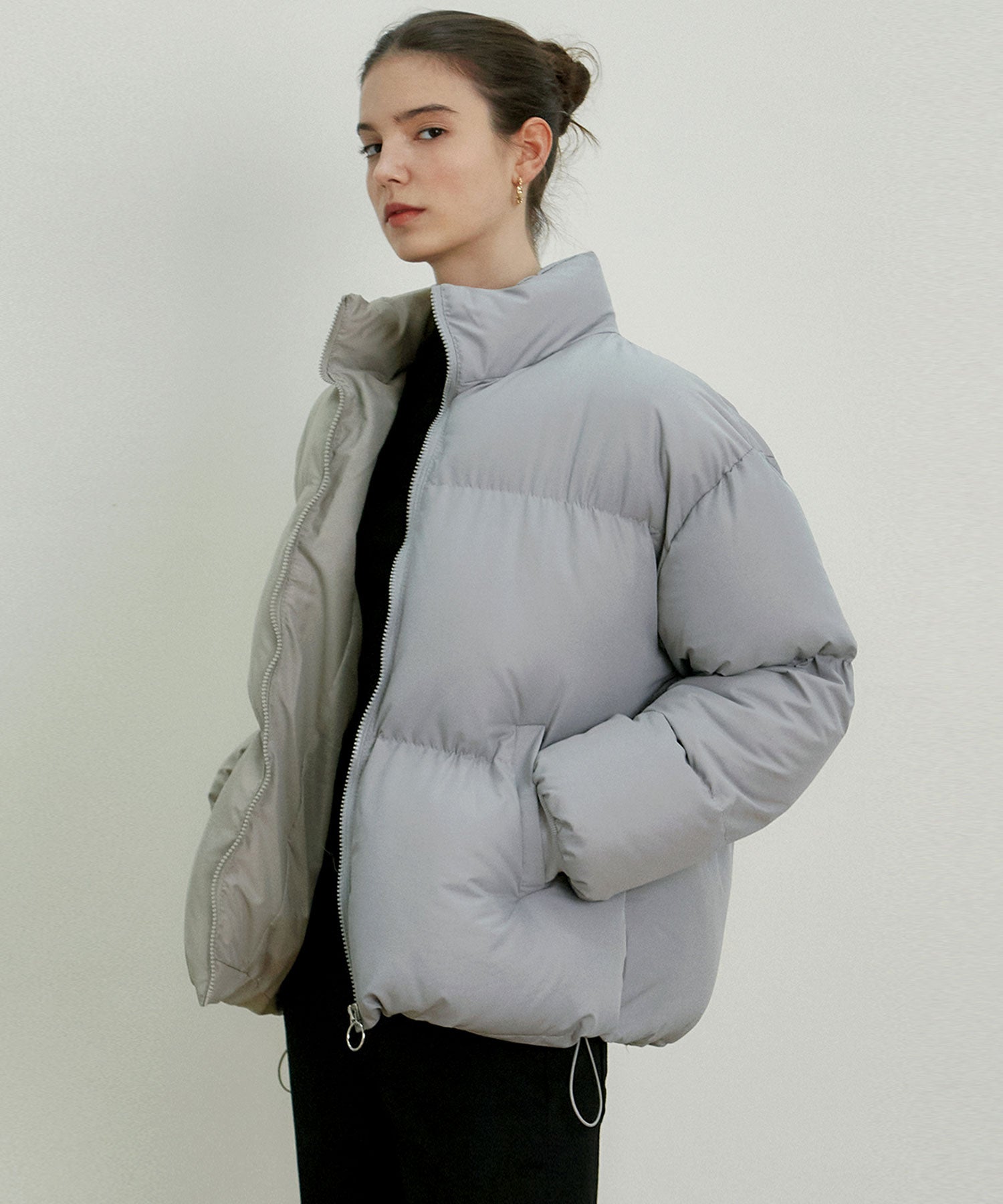 [NICK&NICOLE] 23F/W ESSENTIAL PUFFER SHORT PADDING_GRAY - コクモト KOCUMOTO