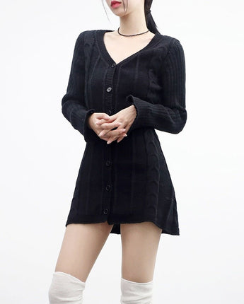 [NONCODE] Lanpy cable knit dress 3色 女性服 肝節期 韓国ファッション - コクモト KOCUMOTO