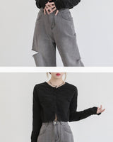 [NONCODE] Meco Warmer Crop Cardigan 2色 新商品 女性服 肝節期 - コクモト KOCUMOTO