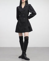 [NONCODE] Obrien Trench Mini Dress _ BLACK 女性服 肝節期 韓国ファッション - コクモト KOCUMOTO