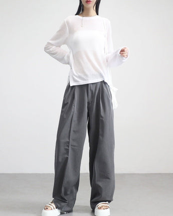 [NONCODE] Riffon stitch button slacks 2色 韓国人気 男女共用 ストリートファッション - コクモト KOCUMOTO