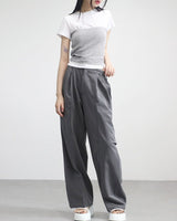 [NONCODE] Riffon stitch button slacks 2色 韓国人気 男女共用 ストリートファッション - コクモト KOCUMOTO