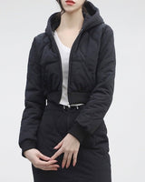 [NONCODE] Twozen padding hood zip-up _ BLACK 女性服 ストリートファッション - コクモト KOCUMOTO