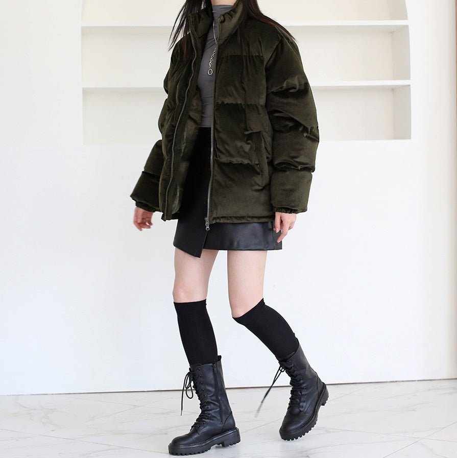 [NONCODE](Unisex) Chen velvet padding _ KHAKI デイリー カップルアイテム - コクモト KOCUMOTO