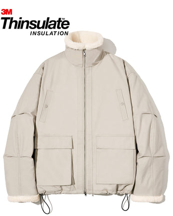 [PARTIMENTO] 3M Thinsulate Boa Fleece Mouton Jacket Beige - コクモト KOCUMOTO