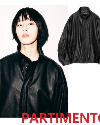 [PARTIMENTO]韓国ファッション[Vegan Leather] Field Jacket