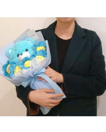 [RABBITHOLE] Care Bear & Smile Flower Bouquet [4色] 卒業祝い/ガールフレンドの贈り物/友情ギフト - コクモト KOCUMOTO