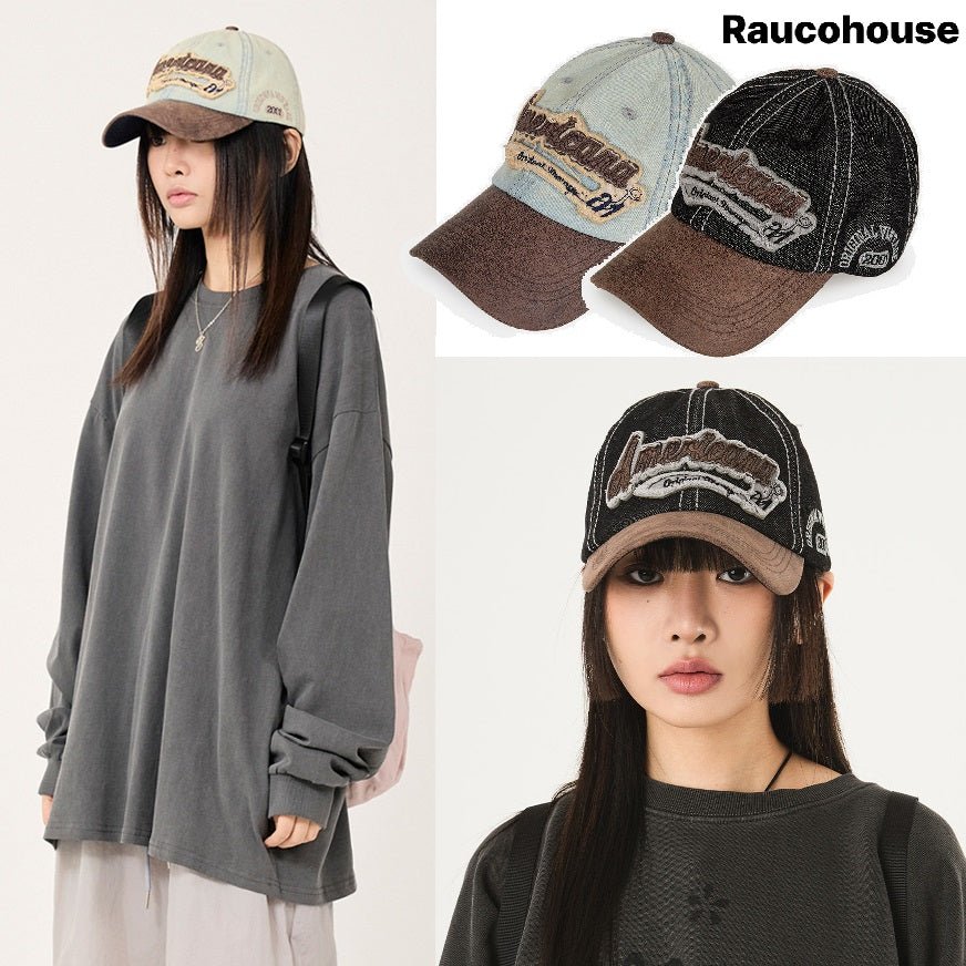 [raucohouse] American vintage two-tone ball cap 2色 新商品 韓国人気 男女共用 - コクモト KOCUMOTO