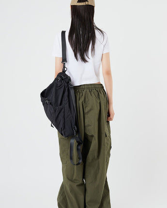 [Raucohouse] Balloon Wide Big Cargo Pocket Banding Pants 3色 (UNISEX) - コクモト KOCUMOTO