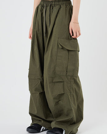 [Raucohouse] Balloon Wide Big Cargo Pocket Banding Pants 3色 (UNISEX) - コクモト KOCUMOTO