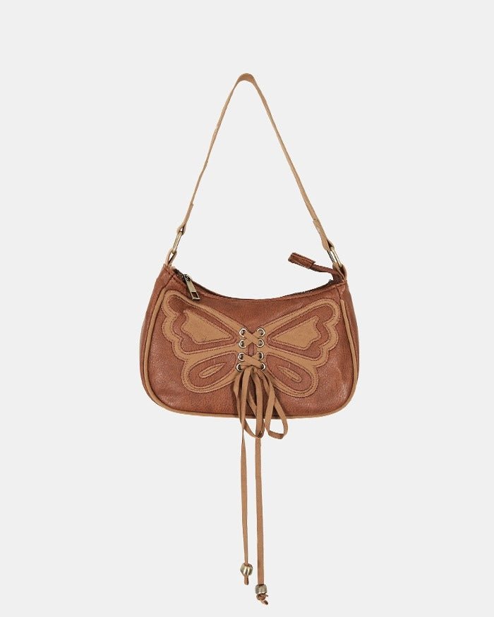[Raucohouse] Bohemian Butterfly Mini Hobo Bag WOMEN 新学期 新商品 韓国人気 日常用 新商品 韓国人気 韓国ファッション ストリートファッション デイリー - コクモト KOCUMOTO
