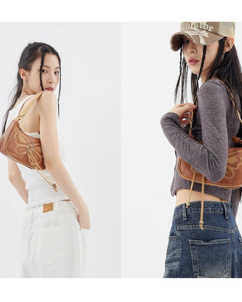 [Raucohouse] Bohemian Butterfly Mini Hobo Bag WOMEN 新学期 新商品 韓国人気 日常用 新商品 韓国人気 韓国ファッション ストリートファッション デイリー - コクモト KOCUMOTO