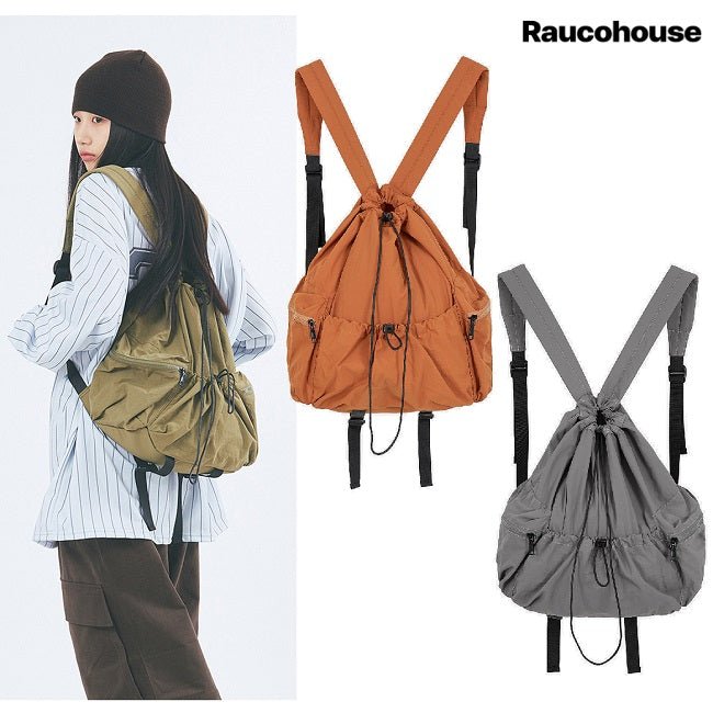 [Raucohouse] Butter String Multi-Pocket Backpack 3色 (UNISEX) ストリートファッション - コクモト KOCUMOTO
