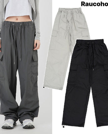 [Raucohouse] Daily loose fit cargo banding pants 3色 (UNISEX) - コクモト KOCUMOTO