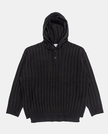 [Raucohouse] Henry neck hooded warmer ribbed over knit 3色 dailylook - コクモト KOCUMOTO