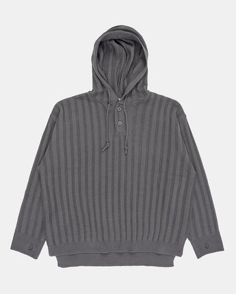 [Raucohouse] Henry neck hooded warmer ribbed over knit 3色 dailylook - コクモト KOCUMOTO