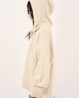 [Raucohouse] Henry neck hooded warmer ribbed over knit 3色 dailylook - コクモト KOCUMOTO