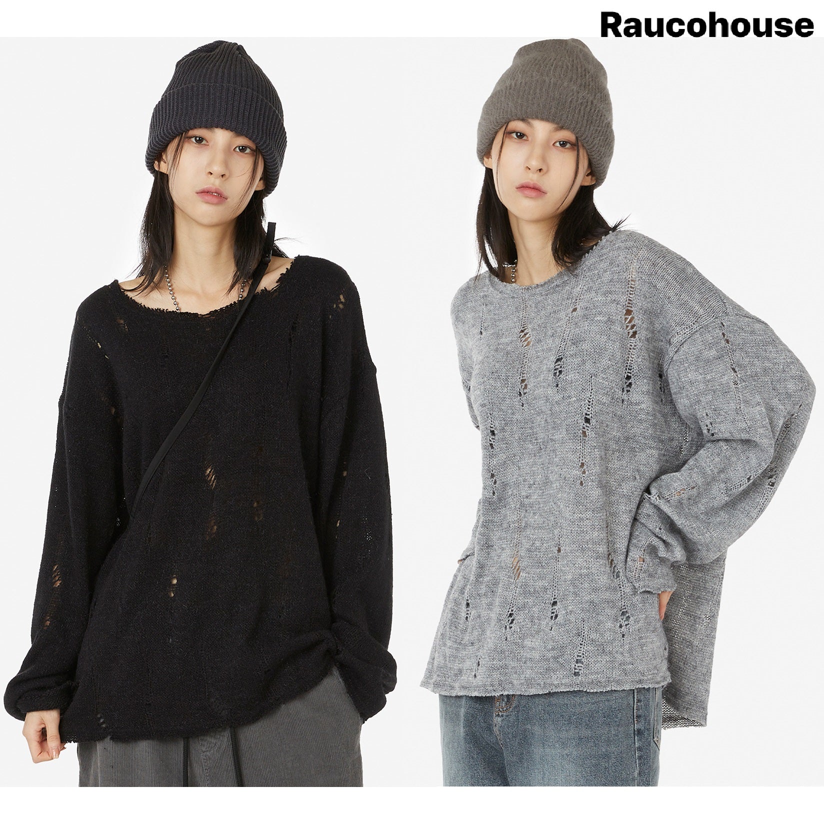 [Raucohouse] Mohair Rough Vintage Knitwear 3色 dailylook - コクモト KOCUMOTO