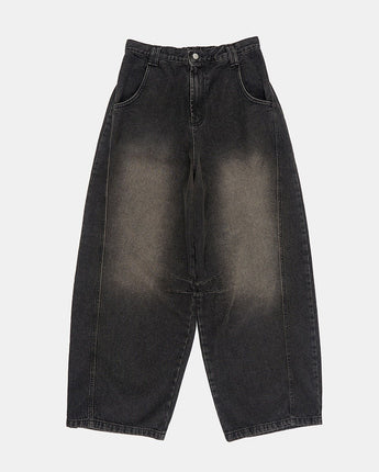 [Raucohouse] Mud Side Incision Balloon Denim Pants 2色 新商品 ストリートファッション - コクモト KOCUMOTO