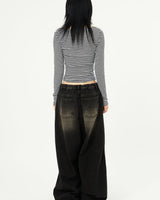 [Raucohouse] Mud Side Incision Balloon Denim Pants 2色 新商品 ストリートファッション - コクモト KOCUMOTO