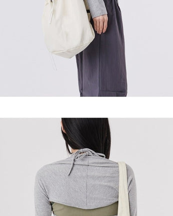 [Raucohouse] multi-string two-way bag (UNISEX) 2色 新商品 韓国人気 韓国ファッション ストリートファッション デイリー 学生 - コクモト KOCUMOTO