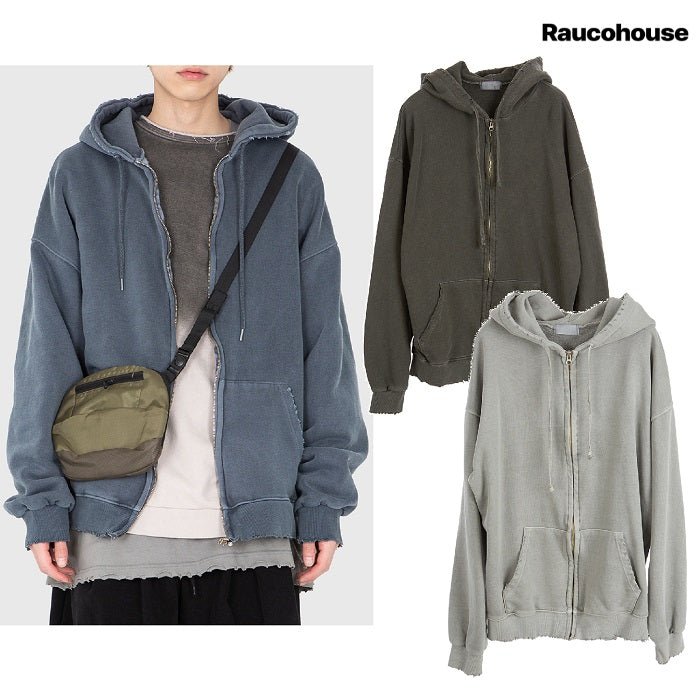 [Raucohouse] Vintage Dying Hooded Zip-Up (UNISEX) 3色 [NCT DREAM CHENLE 着用] - コクモト KOCUMOTO