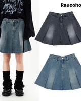 [Raucohouse] Washed tennis denim skirt 2色 _ 新商品 女性服 - コクモト KOCUMOTO