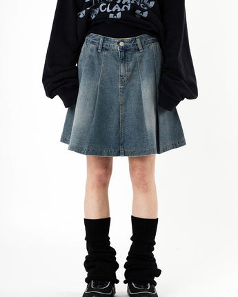 [Raucohouse] Washed tennis denim skirt 2色 _ 新商品 女性服 - コクモト KOCUMOTO