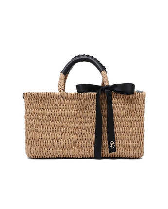 [ROLAROLA] [人気夏ファッション] RIBBON SUMMER BAG BEIGE - コクモト KOCUMOTO