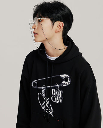 [ROMANTIC CROWN X ZEROBASEONE] 2023F/W SILVER CLIP PENDANT LOGO HOODIE - コクモト KOCUMOTO