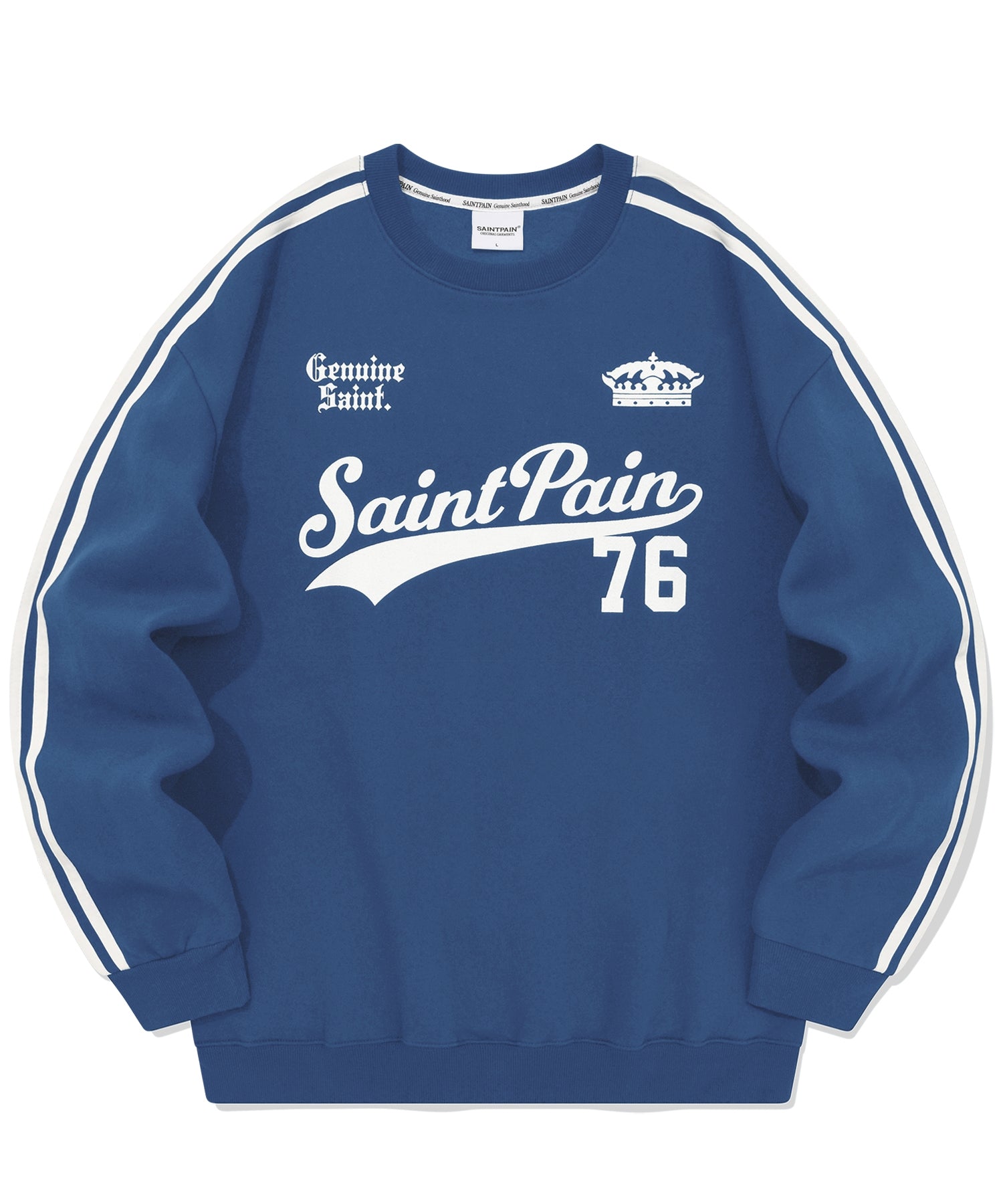 [SAINTPAIN] 23F/W SP TEAM LEAGUE CREWNECK-BLUE - コクモト KOCUMOTO