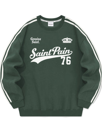 [SAINTPAIN] 23F/W SP TEAM LEAGUE CREWNECK-GREEN - コクモト KOCUMOTO