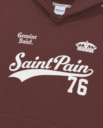 [SAINTPAIN] 23F/W SP TEAM LEAGUE HOOD-BURGUNDY - コクモト KOCUMOTO