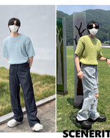 [SCENERITY]韓国ファッションツイート半袖ニット - コクモト KOCUMOTO
