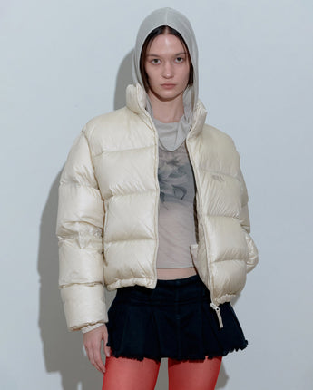 [SCULPTOR] 23F/W 104 RDS Cropped Puffer Down Pearl