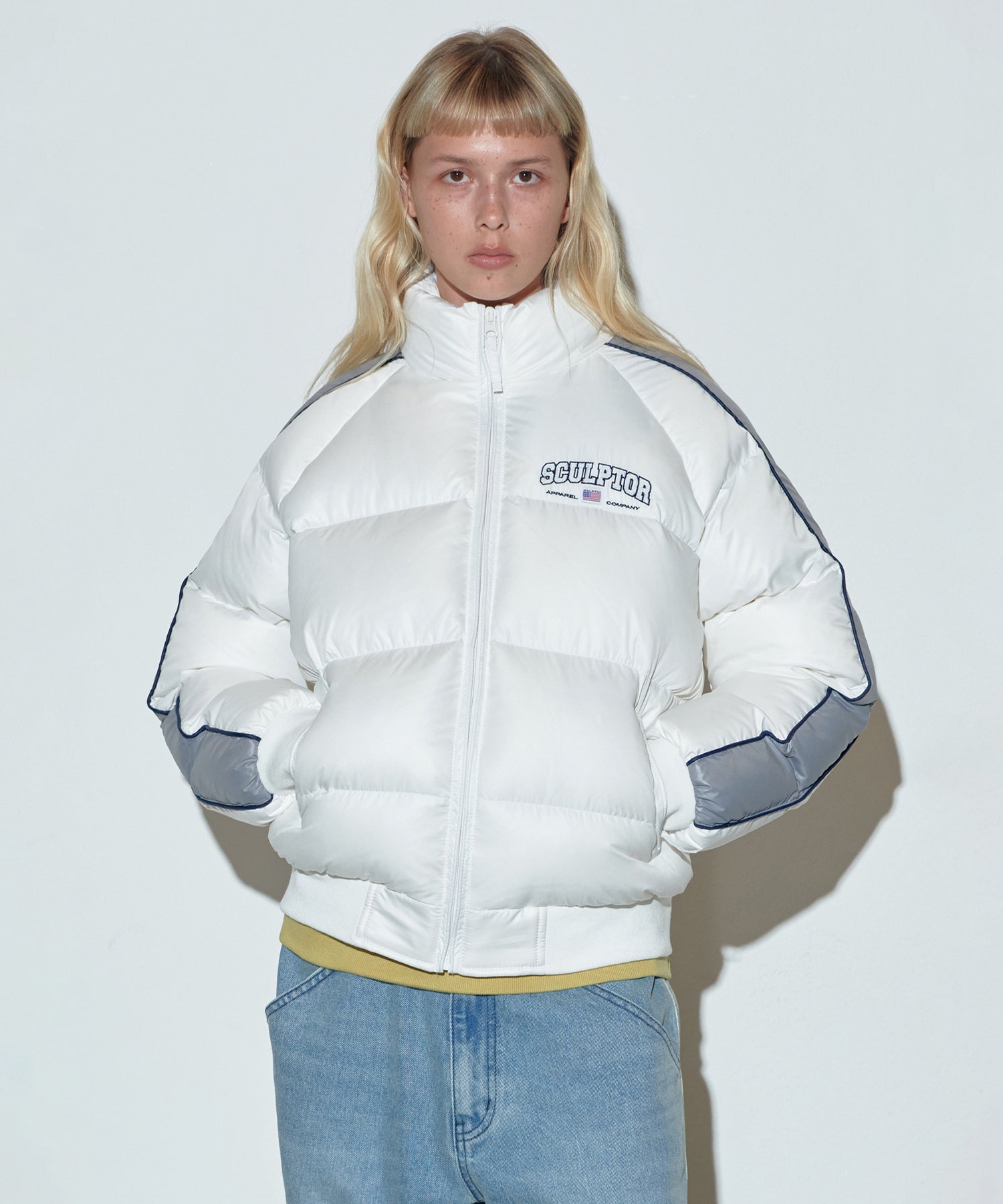 [SCULPTOR] 23F/W 105 RDS Raglan Puffer Down White - コクモト KOCUMOTO