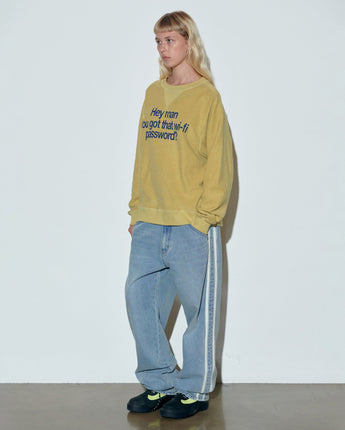 [SCULPTOR] [23F/W] Wi-Fi Begger Sweatshirt Mustard - コクモト KOCUMOTO