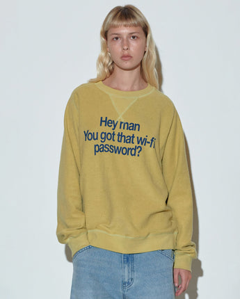 [SCULPTOR] [23F/W] Wi-Fi Begger Sweatshirt Mustard - コクモト KOCUMOTO