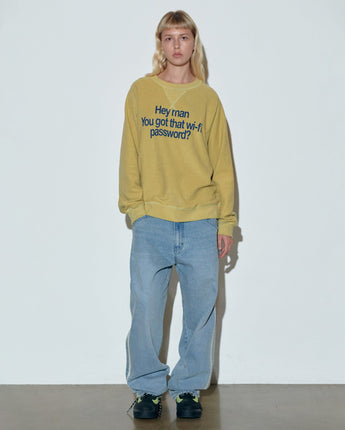 [SCULPTOR] [23F/W] Wi-Fi Begger Sweatshirt Mustard - コクモト KOCUMOTO