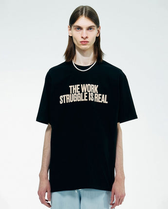 [SCULPTOR] 23S/S 韓国人気 Work Struggle Tee 3色 新商品 男女共用 ストリートファッション - コクモト KOCUMOTO