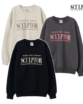 [SCULPTOR] Classic Logo Sweatshirt 3色 新商品 男女共用 カップルアイテム - コクモト KOCUMOTO