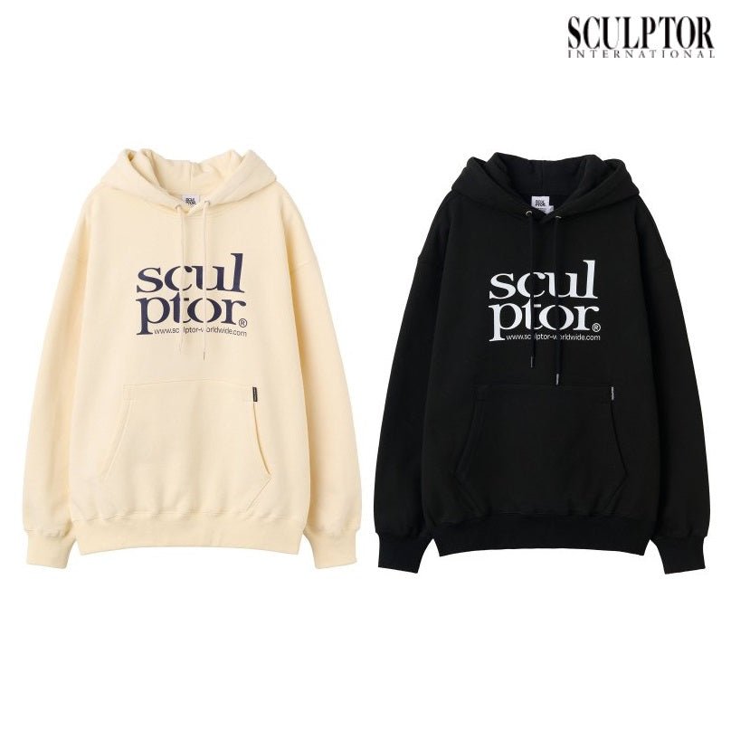 [SCULPTOR] Retro Logo Hoodie 2色 dailylook カップルアイテム - コクモト KOCUMOTO