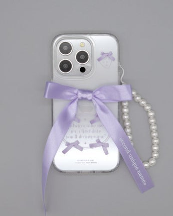 [SECOND UNIQUE NAME] [韓国人気iPhoneケース] SUN CASE CLEAR BALLET RIBBON 5色 - コクモト KOCUMOTO