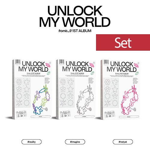 [SET] [fromis_9] 1st Album ‘Unlock My World’ [カバー3種セット] - コクモト KOCUMOTO