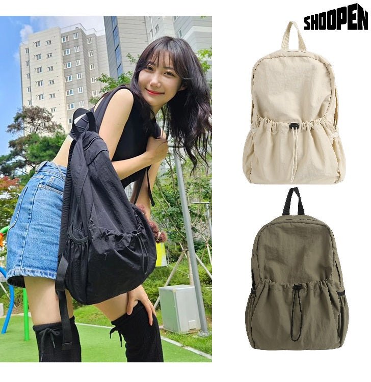 [SHOOPEN] Nylon string backpack 3色 新商品 デイリーバッグ - コクモト KOCUMOTO