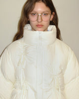 [sinoon] 23F/W IBBON DETAIL PUFFER JACKET (IVORY) - コクモト KOCUMOTO