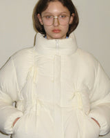 [sinoon] 23F/W IBBON DETAIL PUFFER JACKET (IVORY) - コクモト KOCUMOTO