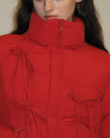 [sinoon] 23F/W IBBON DETAIL PUFFER JACKET (RED) - コクモト KOCUMOTO