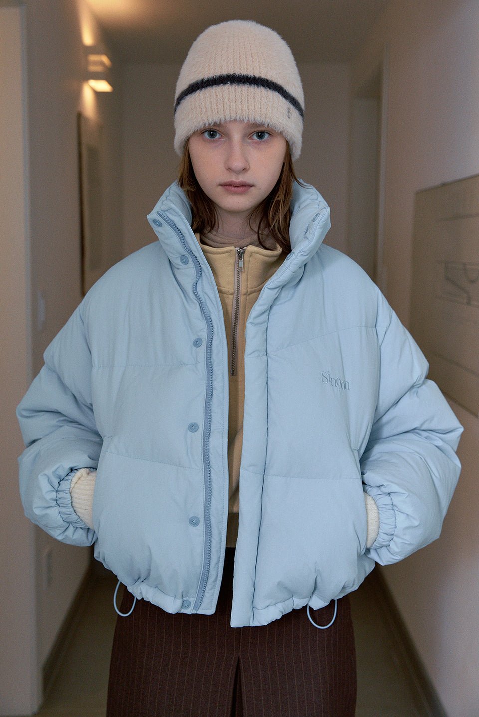 [sinoon] 23F/W PUFFER JACKET (SKY BLUE) - コクモト KOCUMOTO