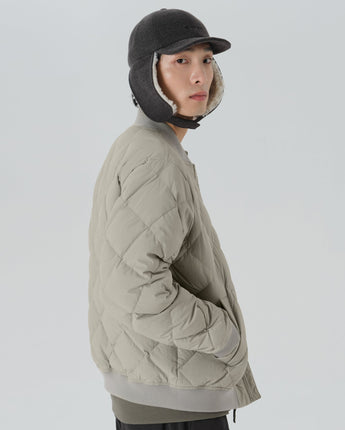 [Snow Peak] 23F/Wボンバーミドルダウンジャケット Beige Gray - コクモト KOCUMOTO